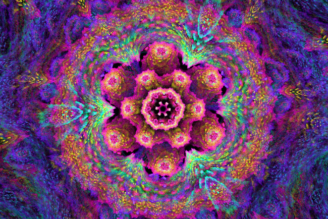 Обои картинки фото 3д графика, фракталы , fractal, абстракция, космический, цветок, узор, фон