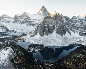 Картинка природа горы снег канада зима