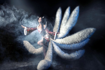 Картинка девушки -+креатив +косплей ahri league of legends cosplay vandych хвосты дым