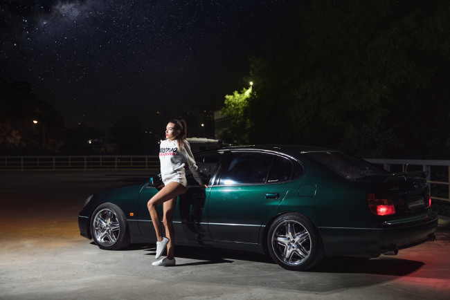 Обои картинки фото автомобили, -авто с девушками, gs300, lexus, katrine