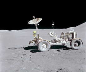 Картинка космос космические корабли станции луна nasa лунный автомобиль обои