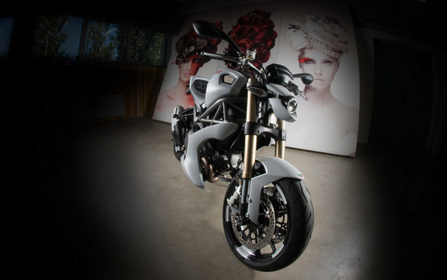 Обои картинки фото мотоциклы, ducati, monster1100-evo