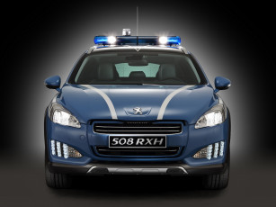 Картинка автомобили полиция polizia синий 2014г peugeot 508 rxh