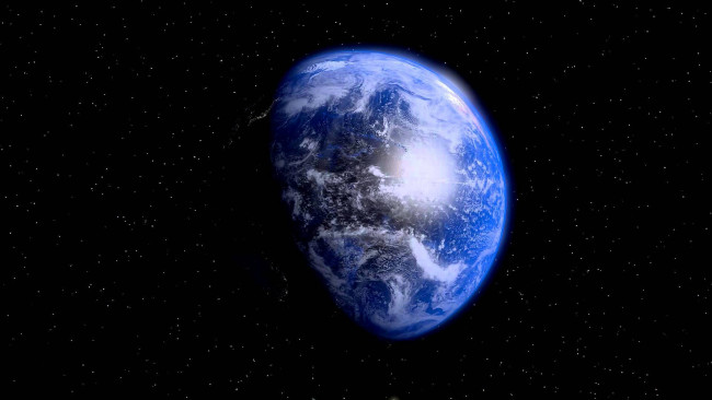 Обои картинки фото космос, арт, blue, sci, fi, planet