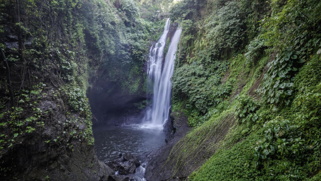 Обои картинки фото природа, водопады, aling-aling, waterfall, sambangan, buleleng, бали, индонезия