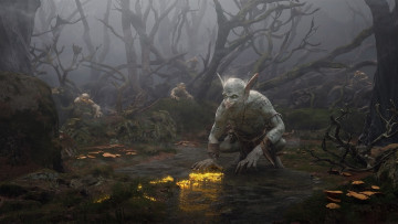 Картинка фэнтези существа гоблин в лесу