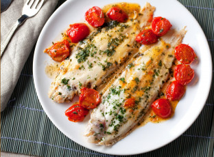 Картинка еда рыбные+блюда +с+морепродуктами специи тарелка помидоры рыба