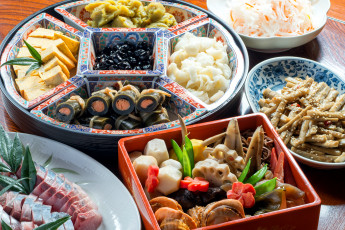 обоя еда, рыба,  морепродукты,  суши,  роллы, японская, кухня, декор, тофу, морепродукты