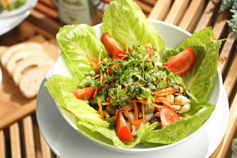 Картинка еда салаты +закуски салат овощи помидоры чери листья