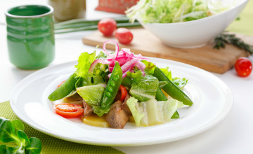 Картинка еда салаты +закуски горох помидоры овощи салат