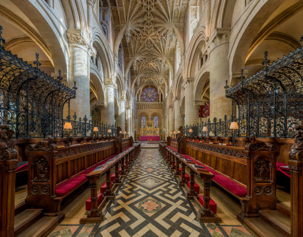 Обои картинки фото christchurch cathedral,  oxford, интерьер, убранство,  роспись храма, храм, католицизм