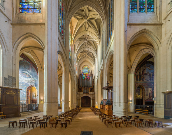 Обои картинки фото church of st-gervais-et-st-protais,  paris,  france, интерьер, убранство,  роспись храма, храм, католицизм