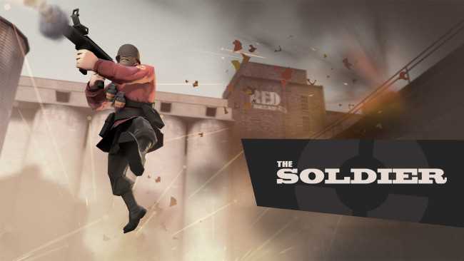 Обои картинки фото team fortress 2, видео игры, soldier