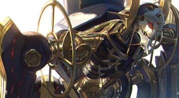 Картинка xenoblade аниме оружие +техника +технологии робот