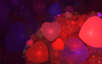 Картинка праздничные день+святого+валентина +сердечки +любовь сердечки фон