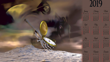 Картинка календари 3д-графика часы лошадь конь капюшон скелет силуэт