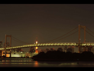 Картинка города мосты ночь река