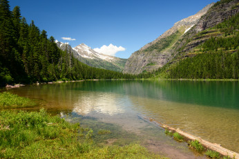 Картинка avalanche lake glacier national park montana природа реки озера глейшер монтана озеро горы