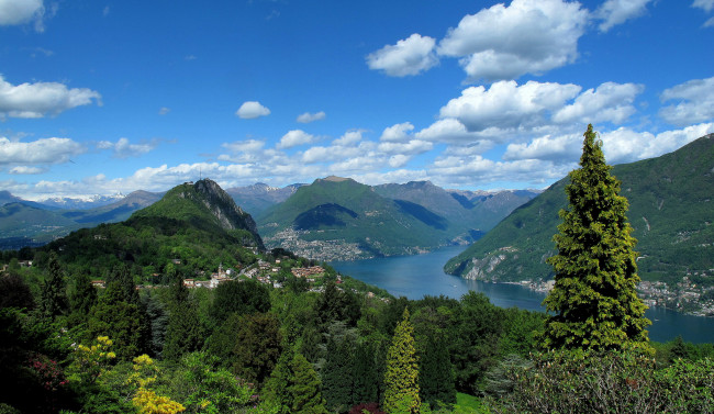 Обои картинки фото san, grato, botanical, park, ticino, switzerland, природа, реки, озера, горы, тичино, швейцария, озеро, лугано, парк, lake, lugano
