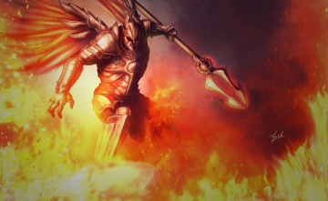 Картинка видео+игры diablo+ii крылья оружие доспех арт diablo imperius огонь