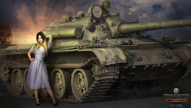 Обои картинки фото видео игры, мир танков , world of tanks, арт, девушка, симулятор, world, action, tanks, of