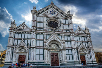 Картинка santa+croce+basilica города флоренция+ италия santa croce basilica