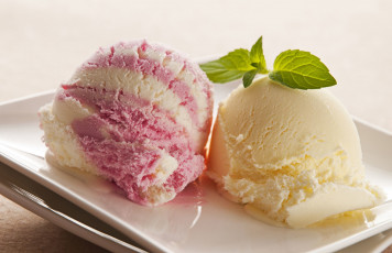 Картинка еда мороженое +десерты мята ванильное