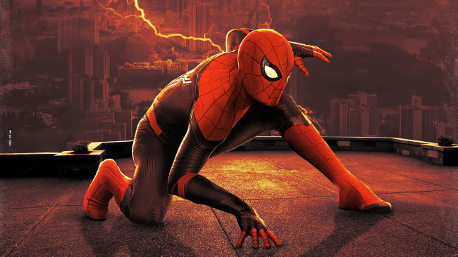 Обои картинки фото spider-man,  no way home ,  2021 , рисованное, - другое, человек, паук, нет, пути, домой, постер, рисунок, фантастика, боевик, том, холланд