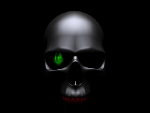 Картинка 3д графика horror ужас сердечки череп