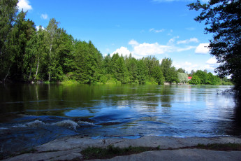 Картинка langinkoski finland кюми природа реки озера