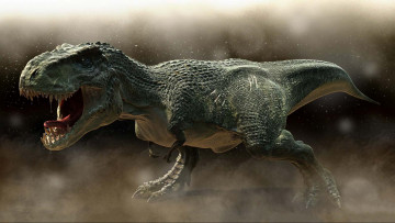 Картинка tyrannosaurus rex 3д графика animals животные динозавр рекс