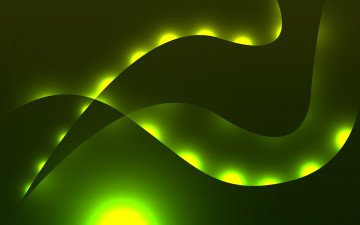 Картинка 3д графика abstract абстракции свет зелёный линии