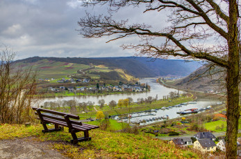Картинка германия зенхайм города пейзажи река дома панорама