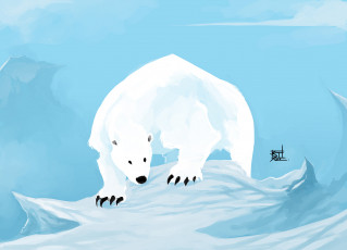 Картинка рисованные животные +медведи медведь
