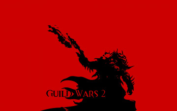 обоя видео игры, guild wars 2, красный