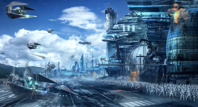 Обои картинки фото видео игры, star wars, завод, космические, корабли