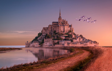 Картинка mont-saint-michel города -+дворцы +замки +крепости побережье