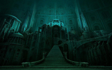 Картинка фэнтези _lord+of+the+rings властелин колец замок лестница