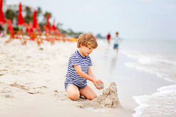 обоя разное, дети, мальчик, пляж, песок