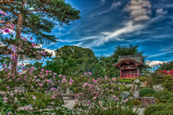 Картинка japanese garden in kew london природа парк