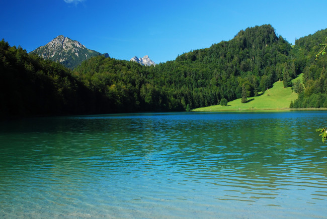Обои картинки фото schwangau, германия, природа, реки, озера, горы, озеро
