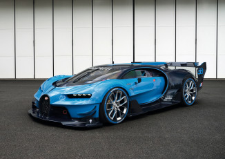 Картинка автомобили bugatti vision gran turismo 2015г синий