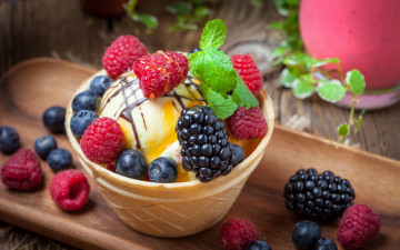 Картинка еда мороженое +десерты ягоды сладкое десерт berries fresh dessert sweet ice cream