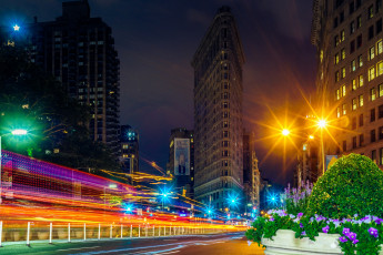 Картинка города нью-йорк+ сша город здание ночь огни