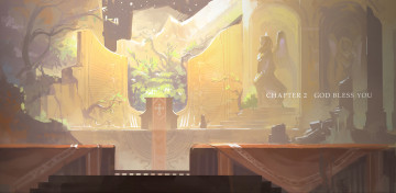 Картинка аниме pixiv+fantasia церковь
