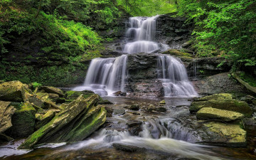 Картинка природа водопады ricketts glen state park риккетс глен стейт pennsylvania