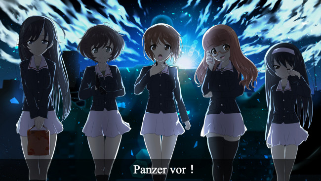 Обои картинки фото аниме, girls und panzer, girls, und, panzer