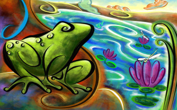 Картинка рисованные животные лягушки