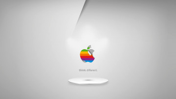 Картинка компьютеры apple серый яблоко