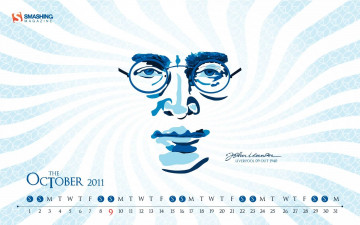Картинка календари рисованные векторная графика джон леннон портрет